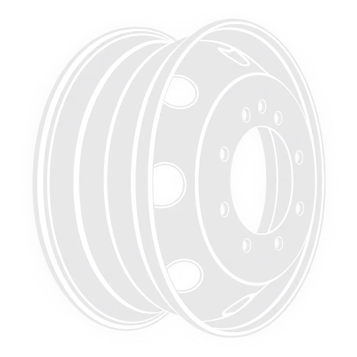 XBRI ALUMINUM WHEEL 22.5X11.75 335X10 - 10 HOLES POLISHED ONESIDE